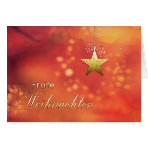 Vrolijke Kerstmis in het Duits, frohe Weihnachten, Wenskaart | Zazzle