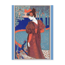 Vrouw met Pauwen door: Louis John Rhead