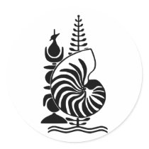 Wapenkunde van het Wapenschild van Nieuw-Caledonië Ronde Stickers