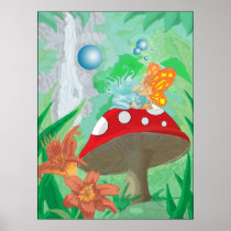 Waterval & Feeën Poster