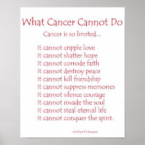 Welke Cancer Cannot Do Poem Druk van de Affiche Print