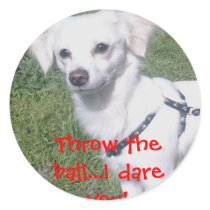 Werp de bal… ronde stickers