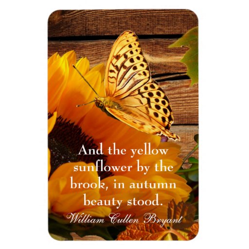 William Cullen Bryant Quote de Zonnebloem Vinyl