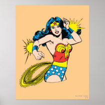 Wonder de Draai van de Vrouw met Gloeiende Manchet Poster
