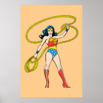 Wonder Vrouw die zich met Lasso bevinden Afdruk