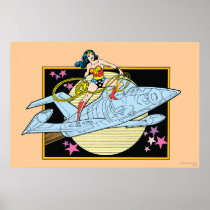 Wonder Vrouw met Straal Afdruk