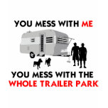 You mess w/ me, you mess w/ the whole trailer park tee shirt