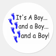 Zijn Drietallen van het Baby van een Jongen Stickers