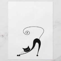 Zwart Whimsy Kat 2 Gepersonaliseerde Folder