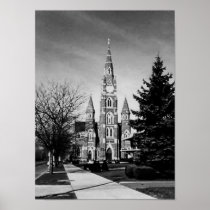 Zwart-witte Kerk Poster