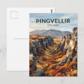 Þingvellir IJsland Briefkaart (Voorkant / Achterkant)