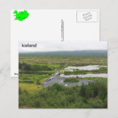 Þingvellir National Park, IJsland - UNESCO Briefkaart (Voorkant / Achterkant)