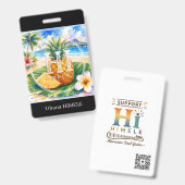 ʻOhana HIMELE Naambadge Ananas Badge (Voor- en achterkant)