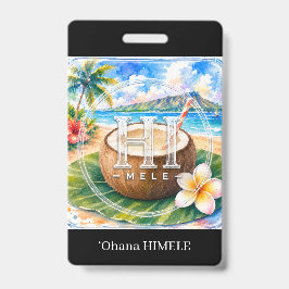 ʻOhana HIMELE naamplaatje Coconut Badge