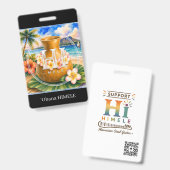 ʻOhana HIMELE naamplaatje Ipu Badge (Voor- en achterkant)