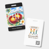 ʻOhana HIMELE naamplaatje ‘Ulī’ulī Badge (Voor- en achterkant)