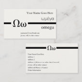 Κύπρος - Γεεεεεεεεεεεευκευτμμγ α - Greek Letter Om Visitekaartje (Voorkant / Achterkant)