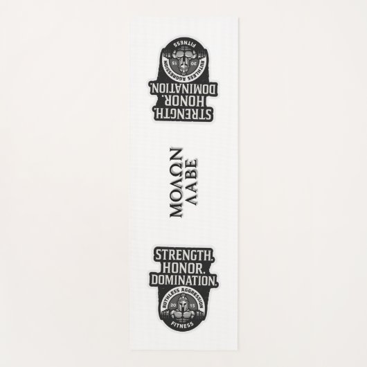 "ΜΟΛΩΝ ΛΑΒΕ" Spartan Warrior Yoga Mat (Voorkant)