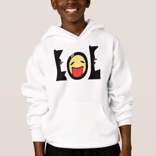 Μ ㋡ ت Emoticon(LOL)-Kinderen Gecodeerd Sweatshirt  (Voorkant)