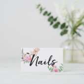Μ Beauful Floral Nails Visitekaartje (Staand voorkant)