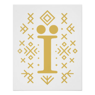 Ї Symbool in Oekraïens Volks Patroon - Cultureel E Perfect Poster