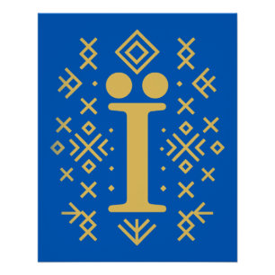 Ї Symbool in Oekraïens Volks Patroon - Cultureel E Perfect Poster