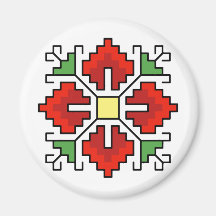 М0061 Magnet Bulgaars folkmotief shevitsa rood