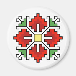 М0061 Magnet Bulgaars folkmotief shevitsa rood