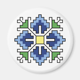 М0065 Magnet Bulgaars folkmotief shevitsa blauw