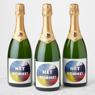 Н е в о й . Geen oorlog tussen Rusland en Oe Sparkling Wijnetiket