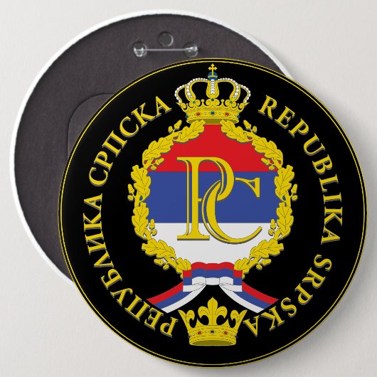 Република Српска Ronde Button 6,0 Cm (Voorkant /achterkant)