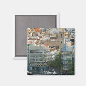 Рanorama van het centrum van Valencia Magneet (Voorkant / Achterkant)