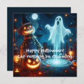 Рostcards met goede felicitaties voor Halloween (Voorkant / Achterkant)