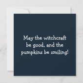 Рostcards met goede felicitaties voor Halloween (Achterkant)