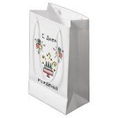 С Днем Pожденья | Happy Birthday Klein Cadeauzakje (Voorkant Gekanteld)