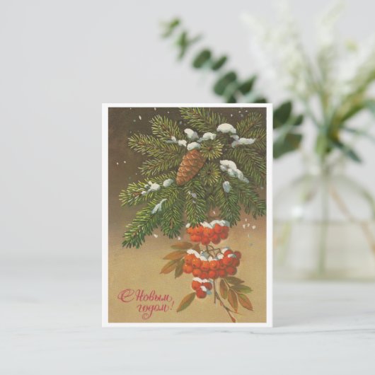 С Н ы м в ... о ...г! Briefkaart (Staand voorkant)