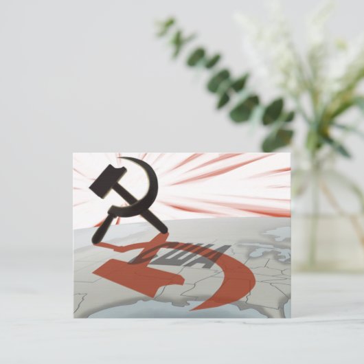 "С Ш А" BRIEFKAART (Staand voorkant)