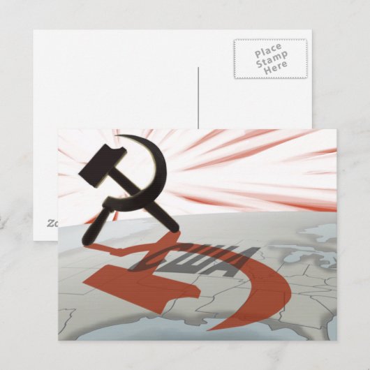 "С Ш А" BRIEFKAART (Voorkant / Achterkant)