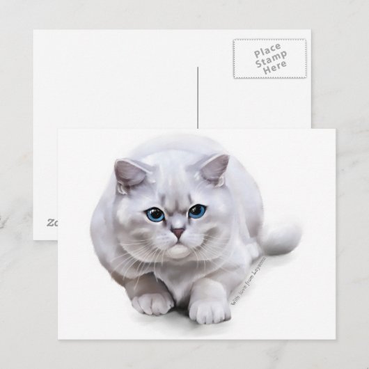 С bij het ras British Shorthair Briefkaart (Voorkant / Achterkant)