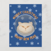 С bij wensen prettig kerstfeest, gelukkig nieuwjaa feestdagenkaart (Voorkant)