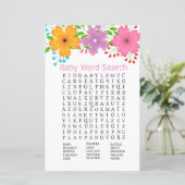 С bloemen Baby shower Word Search Game (Staand voorkant)