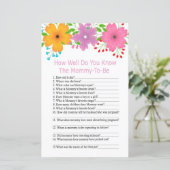С bloemen Hoe goed ken je het baby shower spel? (Staand voorkant)