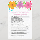 С bloemen Hoe goed ken je het baby shower spel? (Voorkant)