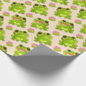 С cartoon kikkers cadeaupapier (Hoek)