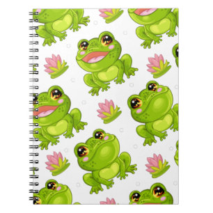 С cartoon kikkers notitieboek