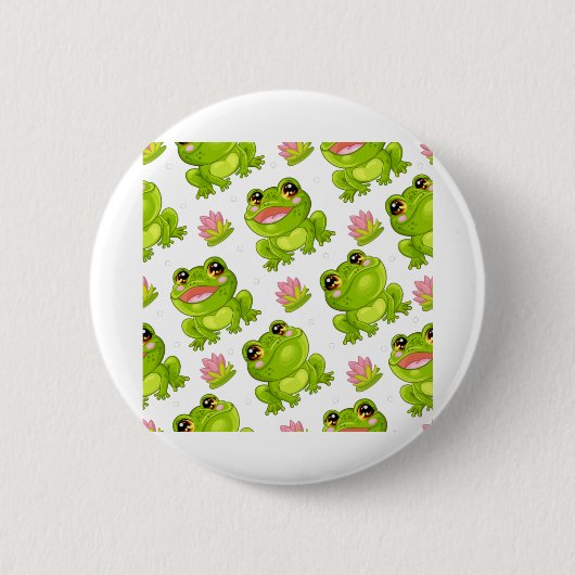 С cartoon kikkers ronde button 5,7 cm (Voorkant)