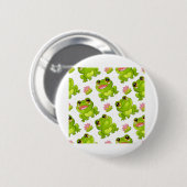 С cartoon kikkers ronde button 5,7 cm (Voorkant /achterkant)