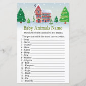 С hristmas Baby Animals Naam baby shower (Voorkant)