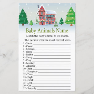 С hristmas Baby Animals Naam baby shower
