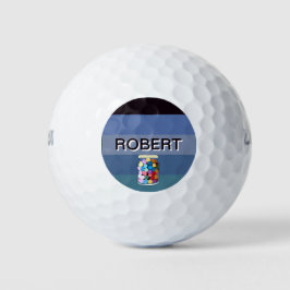 С kleurrijke snoepjes in een glazen pot golfballen